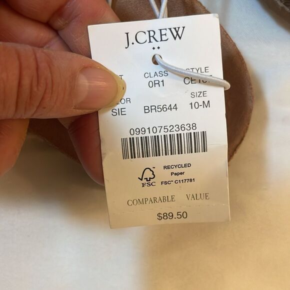 J. Crew sherpa style tan buckle clog slippers - Picture 6 of 6